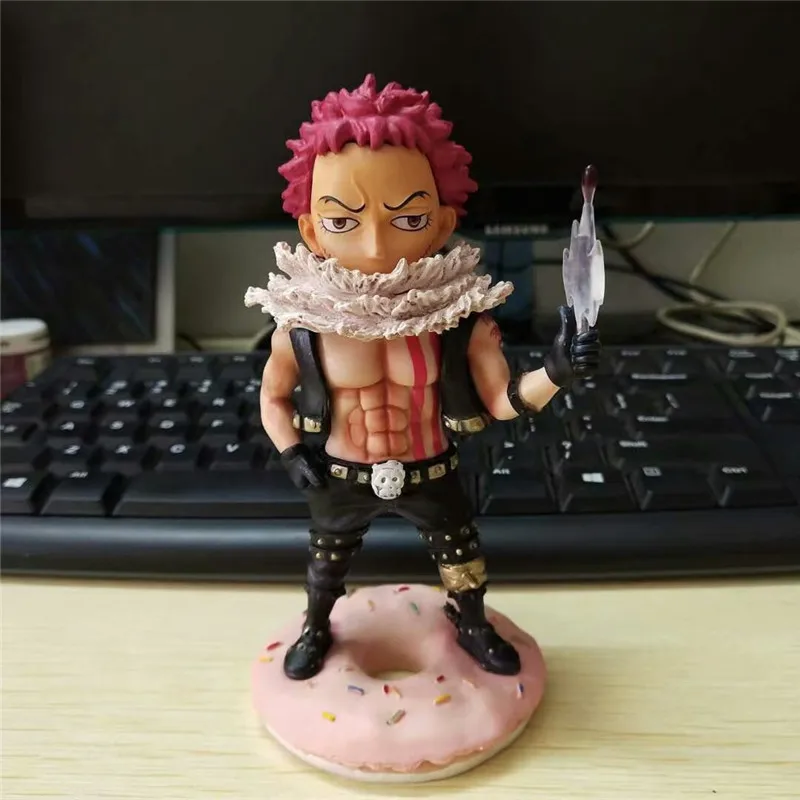 Anime ONE PIECE Dessert Three Star Charlotte Katakuri Big Mom Pirates Q-Version PVC Action Figure Collectible Model Toy BOX Q616 | Игрушки и