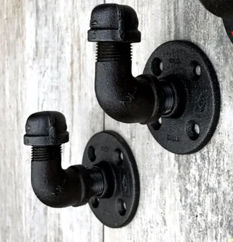 

2PCS/SET 7x5x5cm Good quality Industrial style retro water pipe hook Metal iron hooks