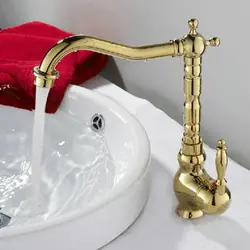 Becola Бесплатная доставка Новые Роскошные модные цвет золотистый ванной кран на бортике латунь бассейна кран GZ-8101K