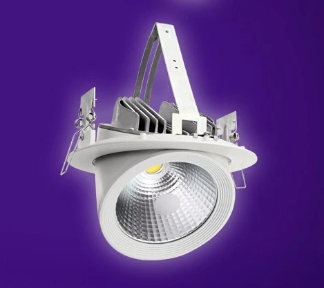

Free Shipping 20W COB Adjustable LED Downlight Recessed gimbal Down lamp Commercial Supermarket Ceiling Lamp AC85-265V