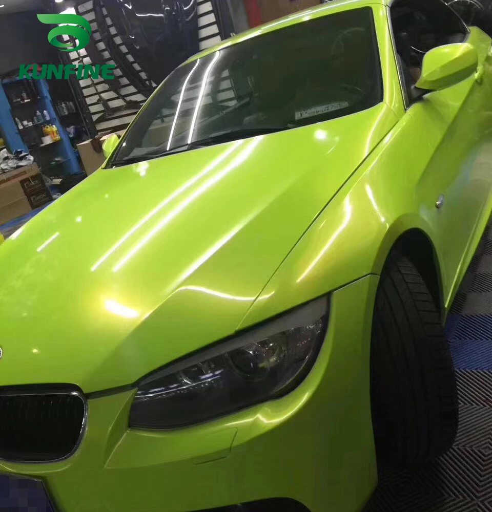 Car Vinyl film Body Sticker Car sticker Dream gold Sprout green (2)
