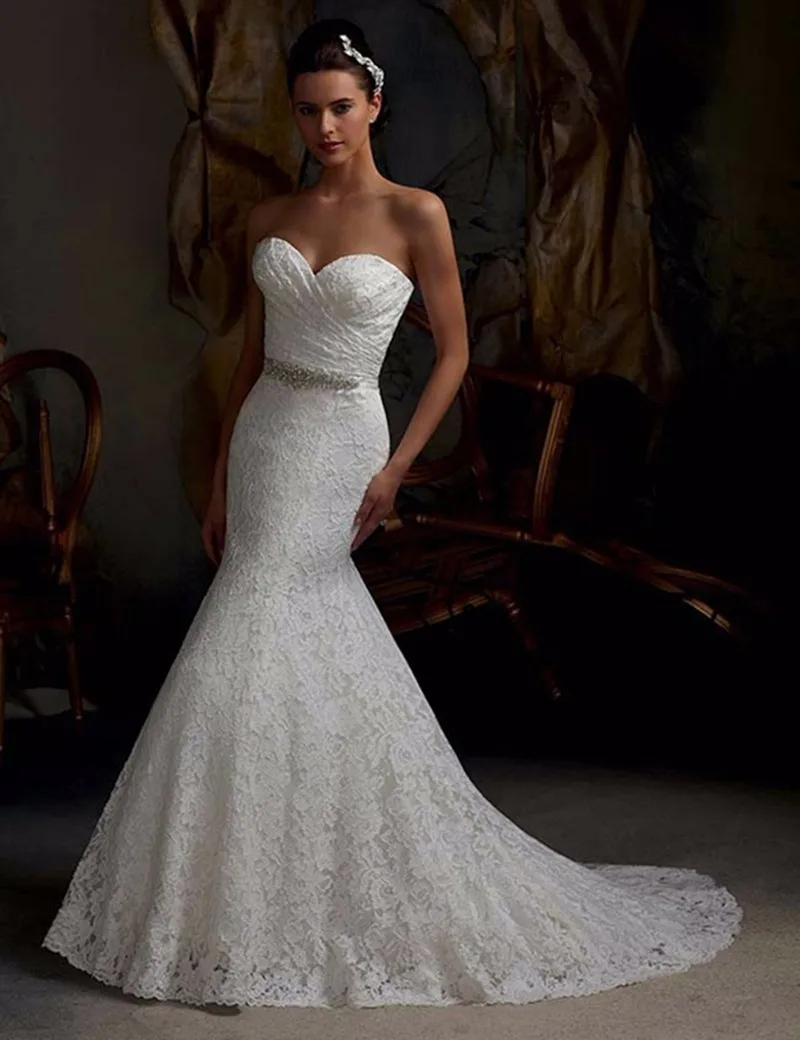 Ideas White Cheap Wedding Dresses online get cheap elegant wedding dresses aliexpress com 2016 beaded white lace mermaid dress vestido de noiva sexy sweetheart
