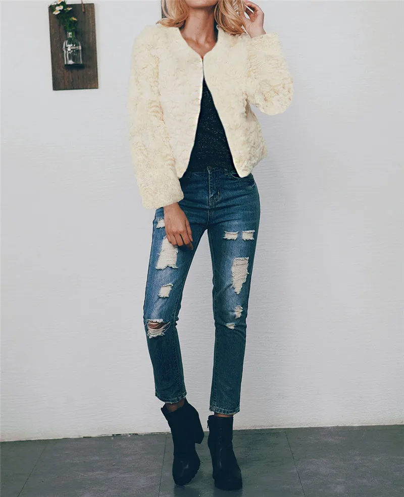 Fashion spot imitation fur coat fur coat (3)