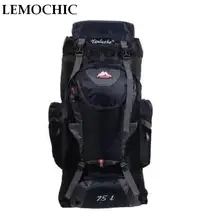 Lemochic 75L спортивного типа бренд дорожные сумки Открытый водонепроницаемый рюкзак холст военные ноутбук мотоцикл школа Рыбалка Рюкзак