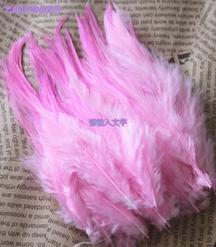 

100Pcs/lot pink Rooster Feather 4-6Inches(10-15cm) Clothing jewelry Hat Christmas Holiday Decorative Feather