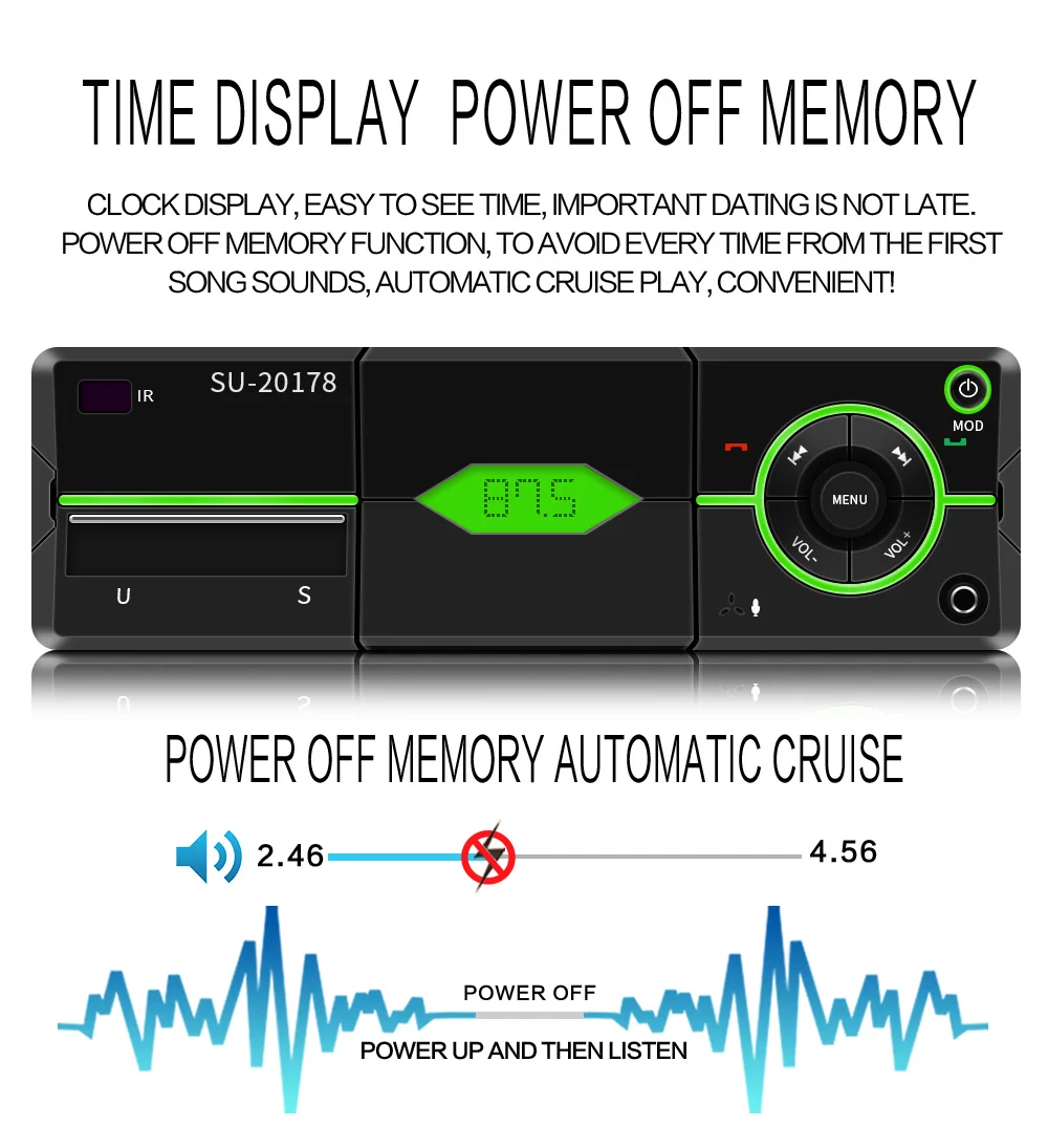 Автомагнитола 1Din In-Dash MP3 Multimemedia плеер авторадио AUX FM Bluetooth Handsfree USB SD карта пульт дистанционного управления автомобильный аудио