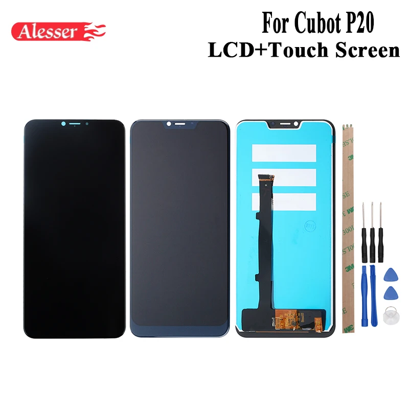 

Alesser For Cubot P20 LCD Display and Touch Screen Assembly Repair Parts With Tools And Adhesive 6.18 Inch For Cubot P20 Phone