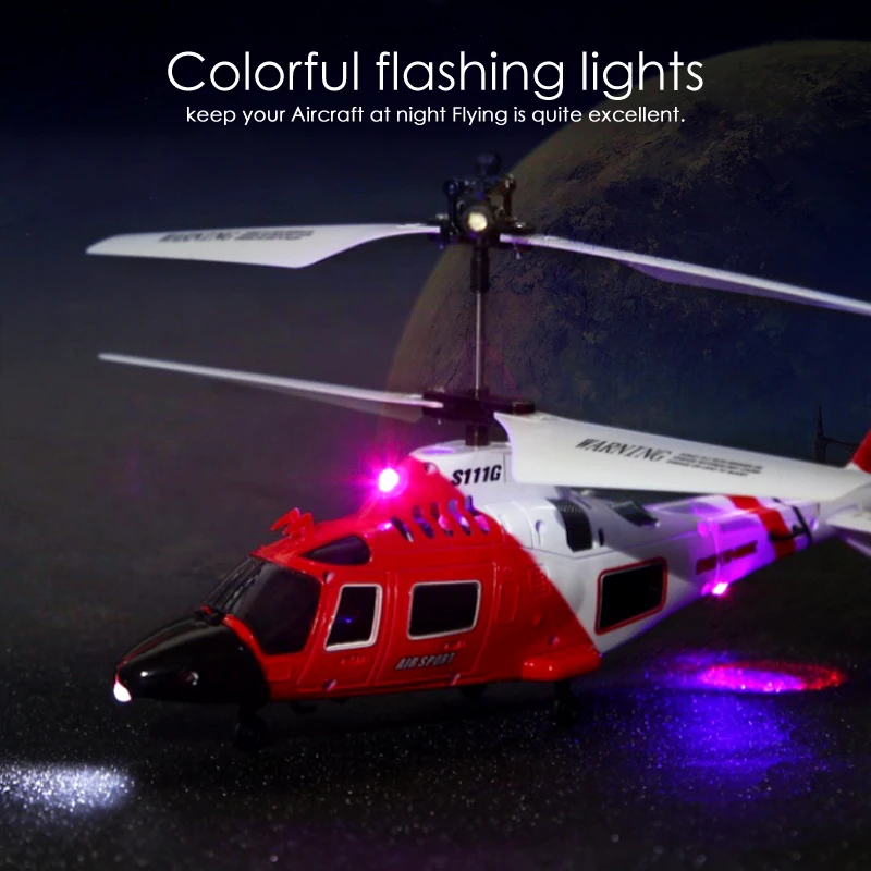 SYMA S111G Attack Marines RC вертолет со светодиодной подсветкой 3.5CH вертолет с дистанционным управлением Радиоуправляемый Дрон небьющиеся игрушки для детей