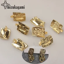 Zinc Alloy Golden Metal Geometric Base Earrings Connectors Linkers 6pcs/lot For DIY Retro Earrings Jewelry Accessories