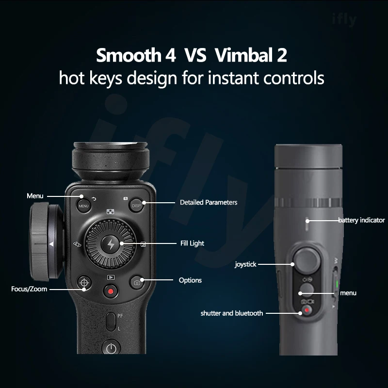 3 осевой карданный стабилизатор Zhiyun Smooth 4 Q для смартфона экшн камеры iPhoneX gopro4/5/6 pk