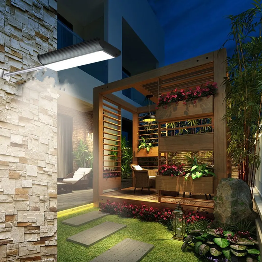 

Solar 70 LED Motion Sensor Light Outdoor Garden Path Street Wall Lamp Waterproof With Remote Control