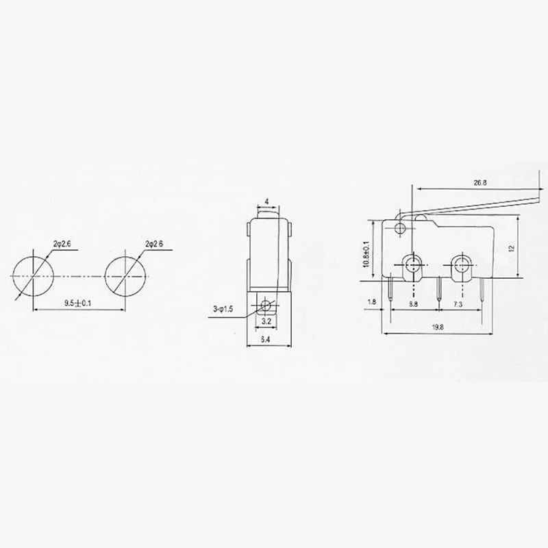 10 шт. 3 шпильки микро сенсорные переключатели NO + NC 3a/5a 125VAC 250VAC мини переключатель