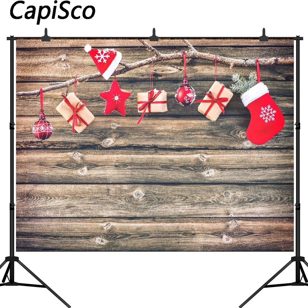 Capisco Детский Рождественский деревянный фон для фотосъемки подарок шляпа фото фон Фотография-студия-фон для студийной фотосъемки