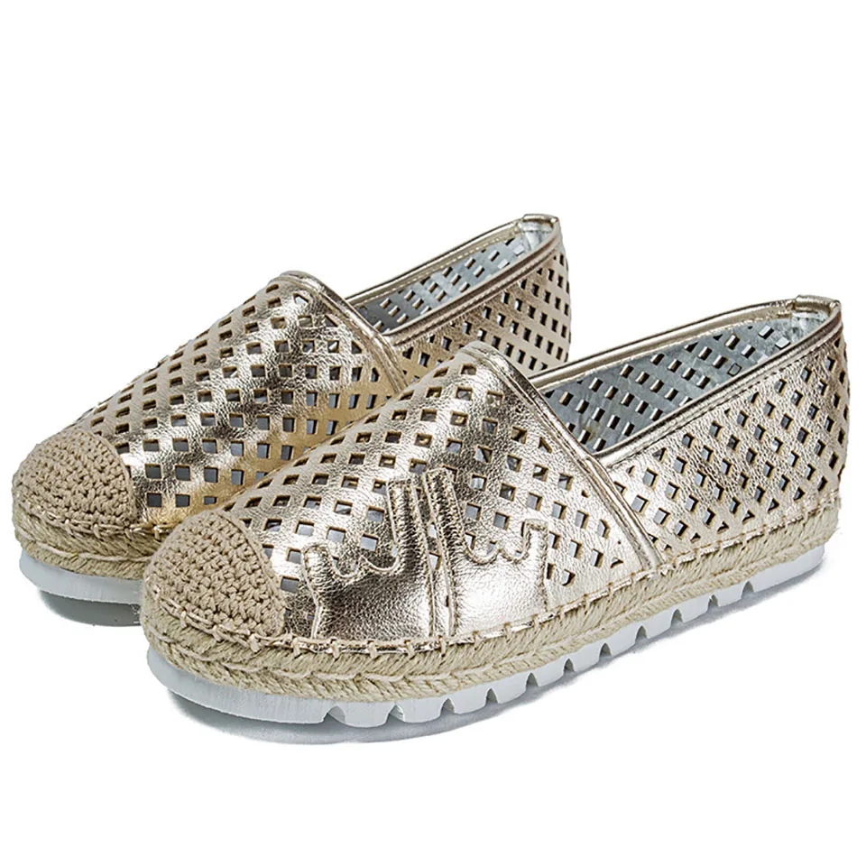 flat cut out shoes