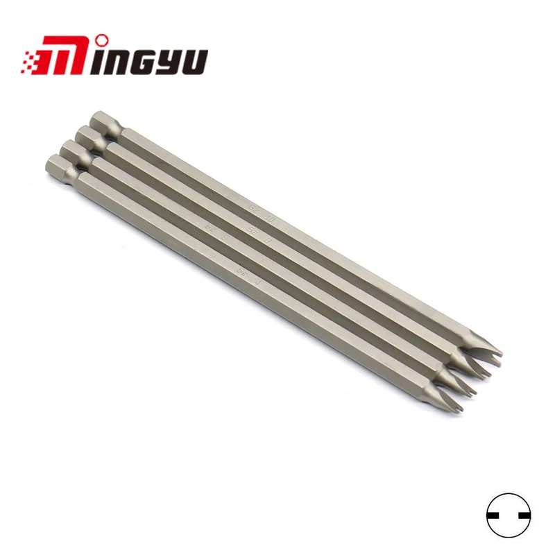 

4pcs 150mm 1/4"(6.35mm) U Shaped Screwdriver Bit U4-U10 Power Driver Bit