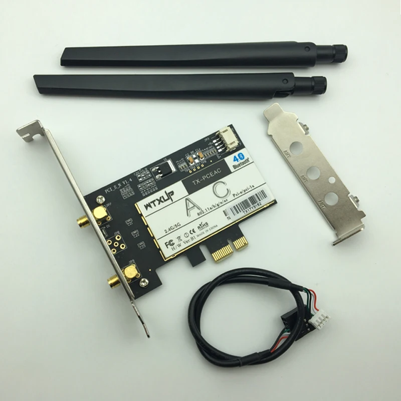 

PCIE 7260AC AC7260 2.4G / 5G Dual Band Desktop 7260NGW 7260 AC 7260 867Mbps Wireless PCI-E Wi-Fi Bluetooth 4.0 WIFI CARD