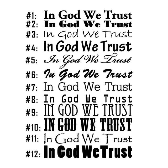 in god we trust stylish different fonts car stickers covering the in god we trust stylish different fonts car stickers covering the body vinyl car decals black