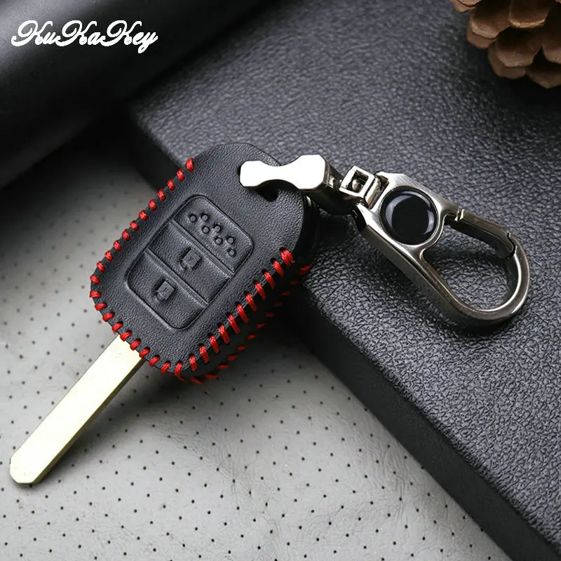 Чехол для автомобильного ключа из натуральной кожи Honda Fit odysley Civic Accord 2003 2007 City CRV 2008