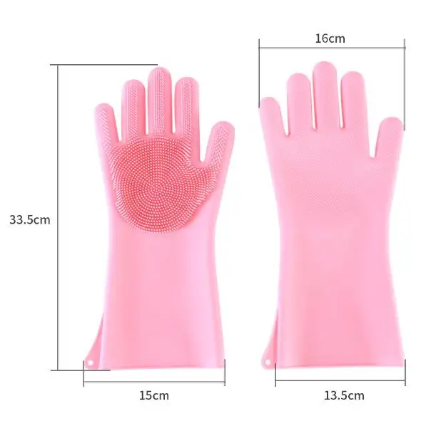 Волшебные силиконовые перчатки для мытья посуды кухонные аксессуары перчатки для мытья посуды бытовые инструменты для чистки автомобиля щетка для домашних животных WYQ
