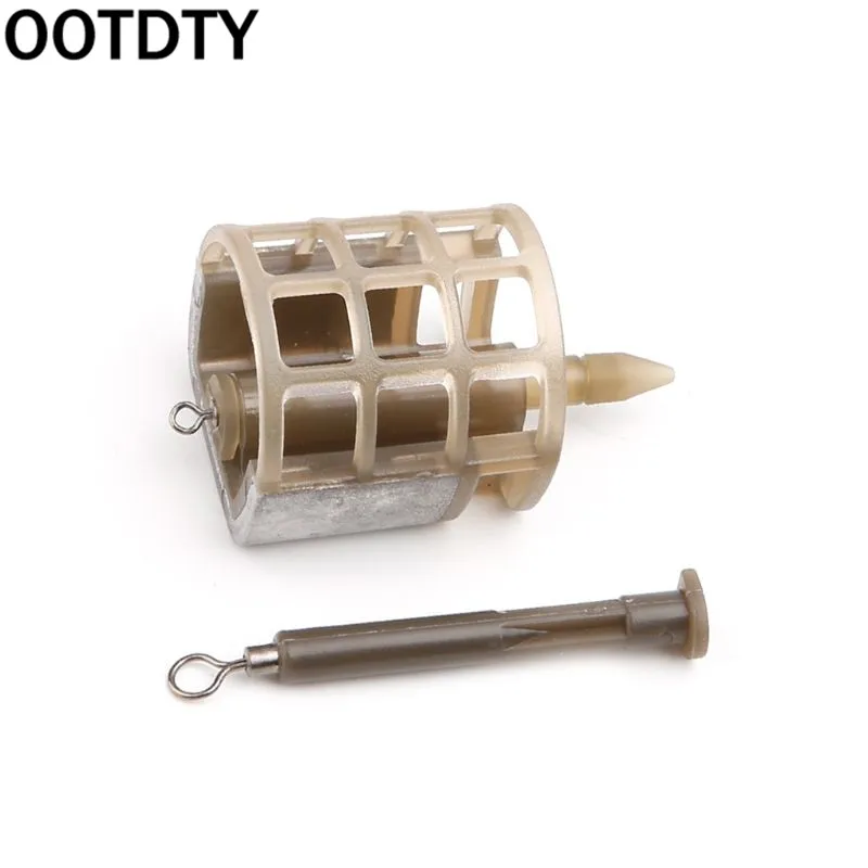 

Carp Fishing Lead Sinker Bait Cage Feeder Basket Fish Hook Accessories 25g 30g