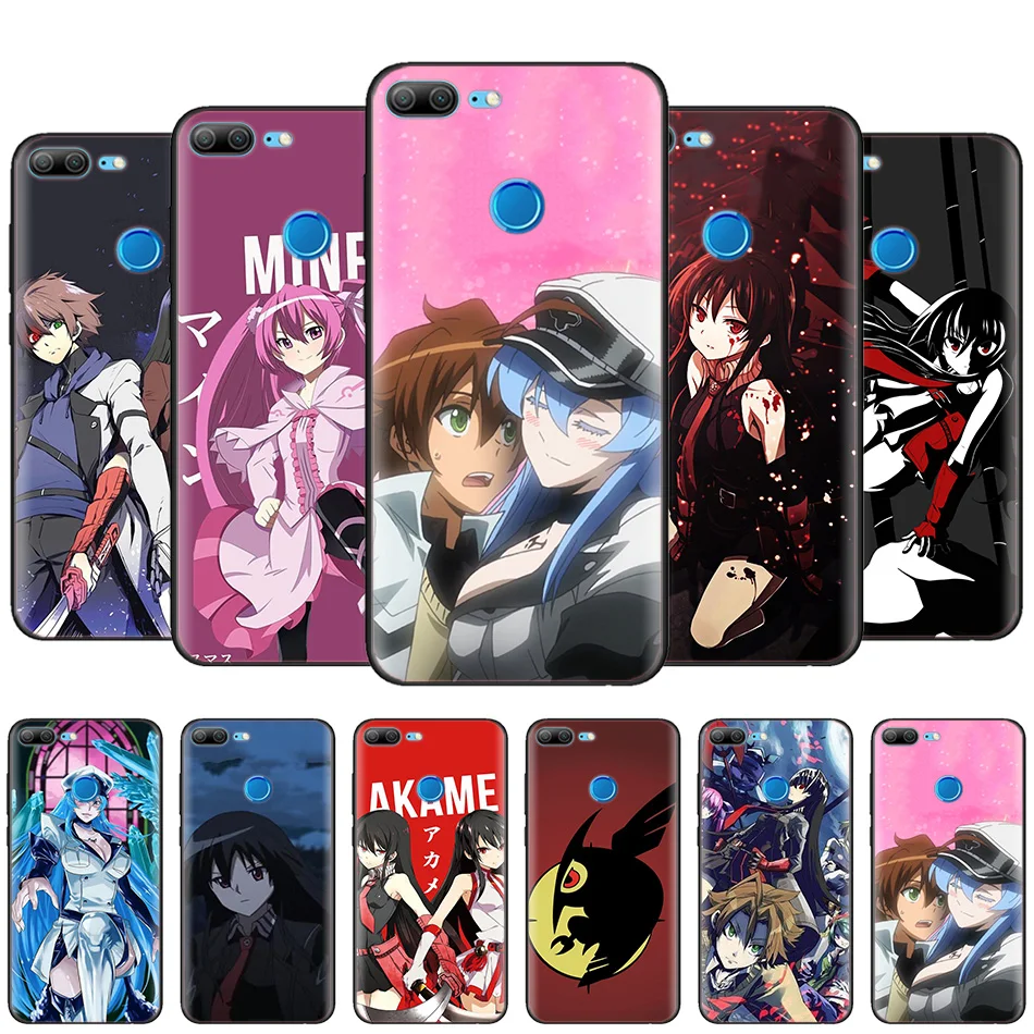 

Black Silicone Case Bag Cover for Huawei Honor 10i Y7 Y6 Y5 Y9 8X 8C 8S 9 10 Lite Pro 2018 2019 Enjoy 9E 9S Akame Ga Kill Anime