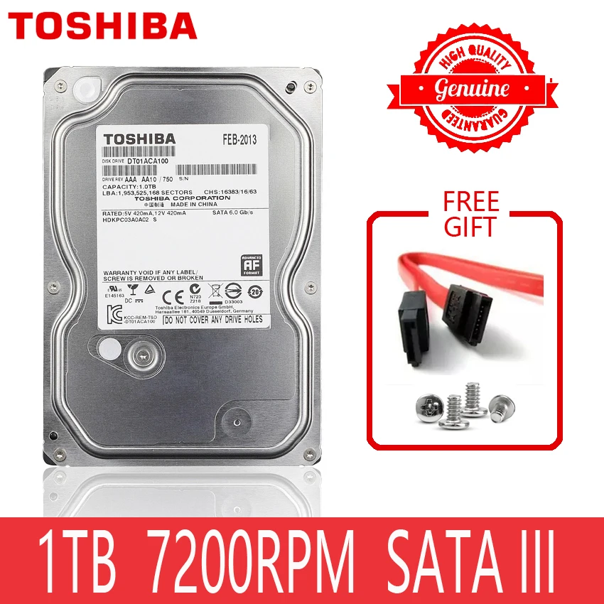 Toshiba 1 Tb Harde 1000Gb Tb Interne Hdd Harde Schijf 7200 Rpm 32M Cache 3.5 "35 Sata Iii Voor Desktop Pc Computer|hdd 7200rpm|hard drive diskinternal hd AliExpress