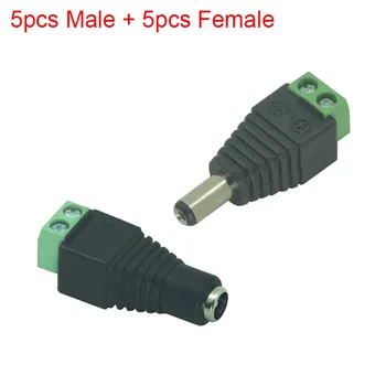 

Free soldering connection 5 male+5 female DC conversion for led stripe light