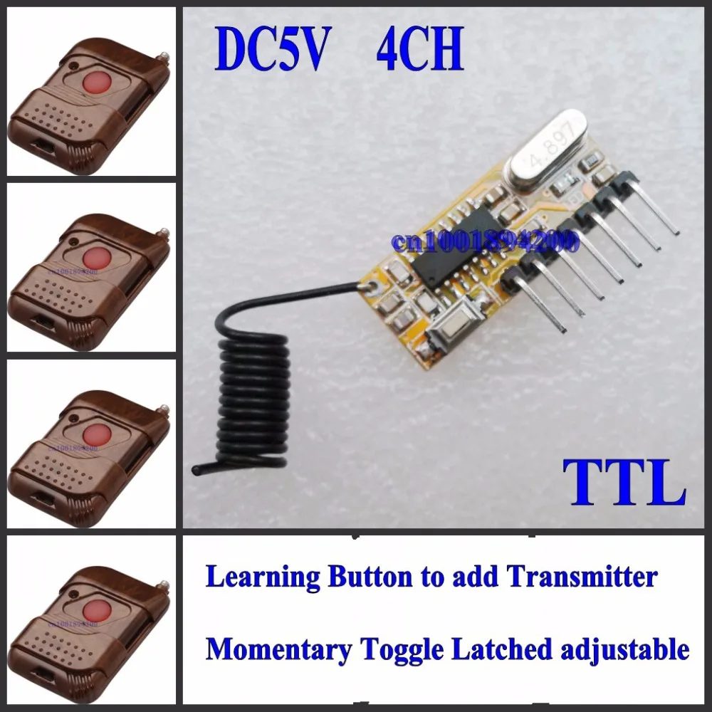 Decoding Receiver Module DC 5V 4CH Receiver High Level Siginal