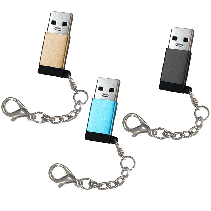 Thbelieve USB A Male To USB C Female Adapter USB Type C To USB 3.0 Adapters With Mini Keychain USB-C Converters Drop Shipping (2)