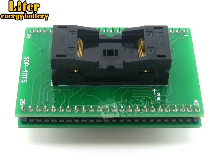 

TSOP40 TO DIP40 TSSOP40 Wells IC Test Socket Programming Adapter 0.5mm Pitch