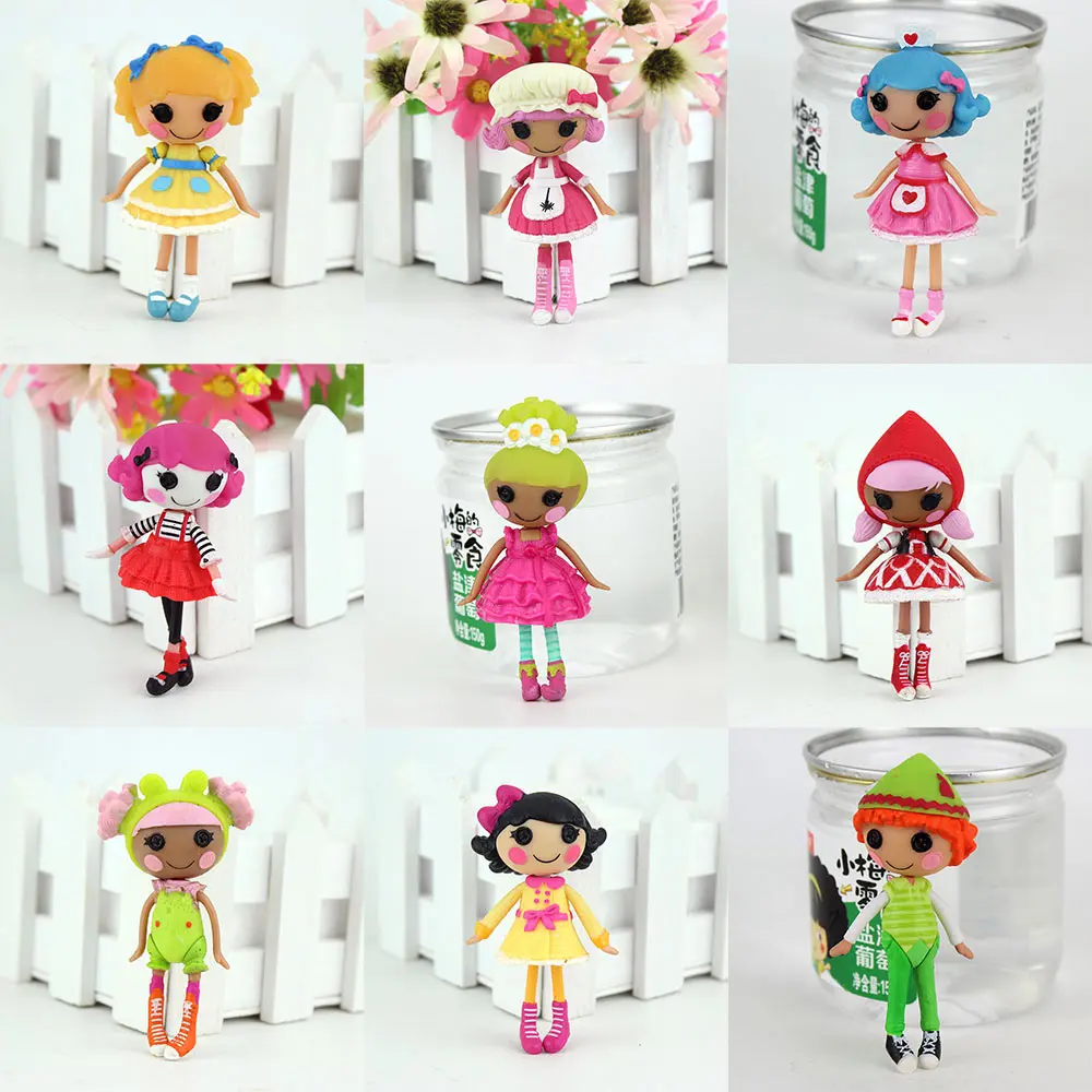 9 шт. мини куклы Lalaloopsy в одном, 3 дюйма оригинальные мини MGA куклы Lalaloopsy для детских игрушек, игровой дом каждый уникальный