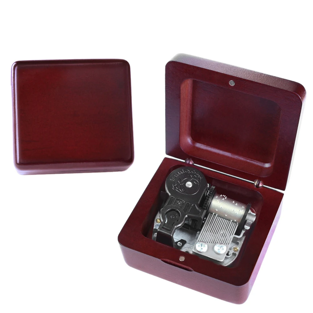 

Sinzyo Handmade Wooden Everytime you kissed me Music box birthday Gift For Christmas/Birthday/Valentine's day gift boxs red