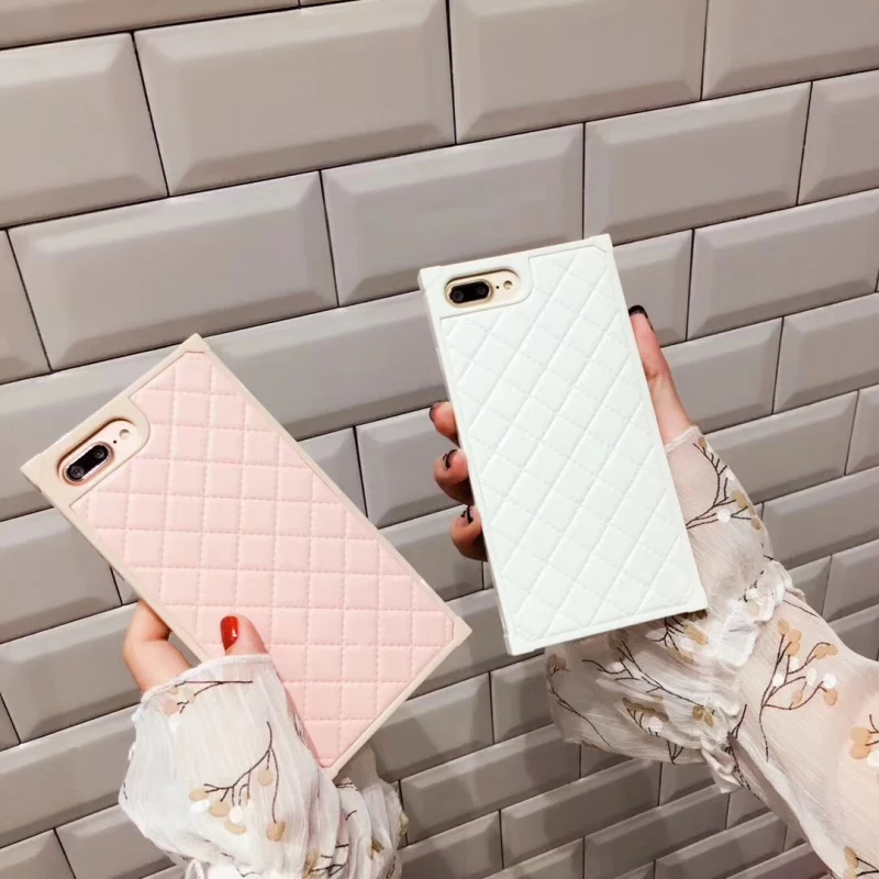 Aoweziic Luxury big small real mobile phone shell 7Plus lambskin For iPhoneX XS soft package 6s 8plus falling Protective sleeve