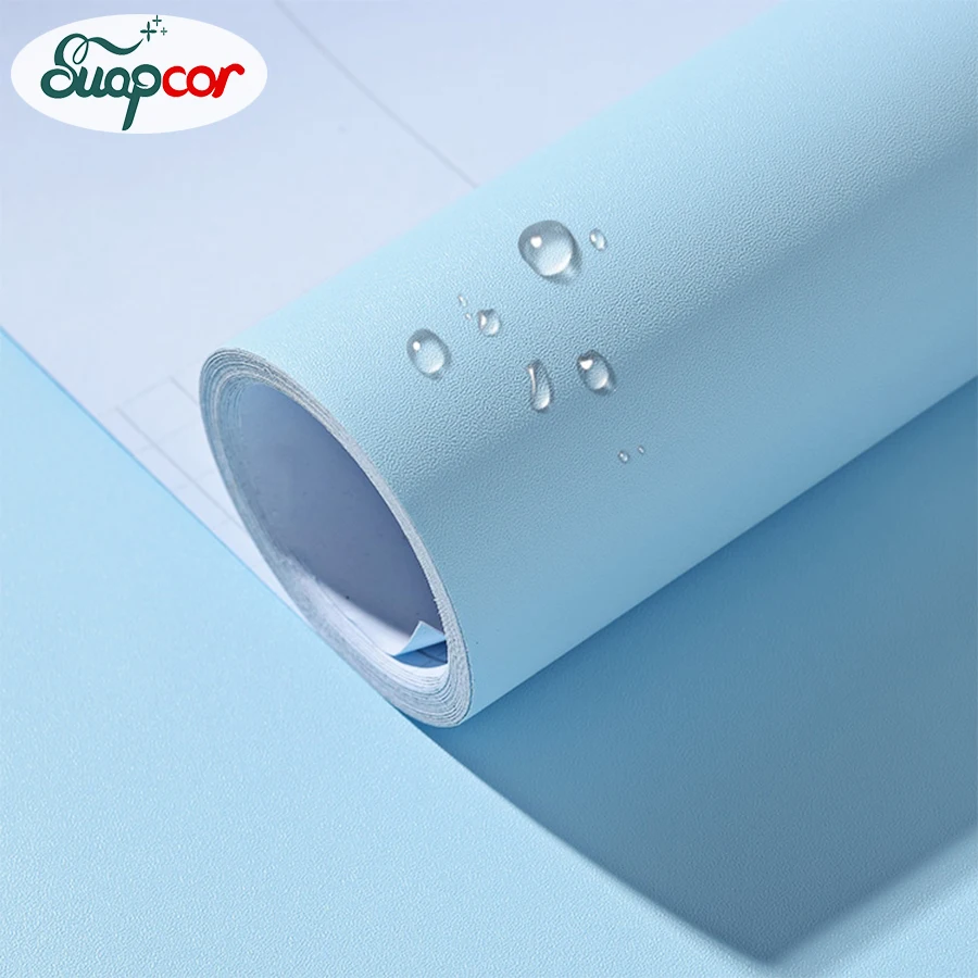 Skup Wodoodporna matowa samoprzylepna tapeta wymienny jednokolorowe naklejki ścienne winylowe Home Decor meble do sypialni folie dekoracyjne