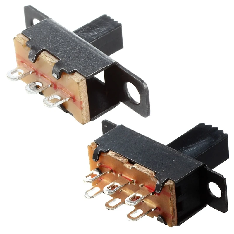 20pcs 5V 0.3 A Mini Size Black SPDT Slide Switch for Small DIY Power Electronic Projects
