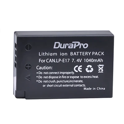 Аккумулятор для камеры DuraPro 4 шт. 1040 мАч LP-E17 LPE17 LP E17+ двойное зарядное устройство USB для canon EOS Rebel T6i 750D T6s 760D M3 8000D Kiss X8i - Цвет: 1 Battery