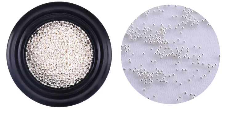 1 пластина мини икра металлические бусины шарик из нержавеющей стали для ногтей