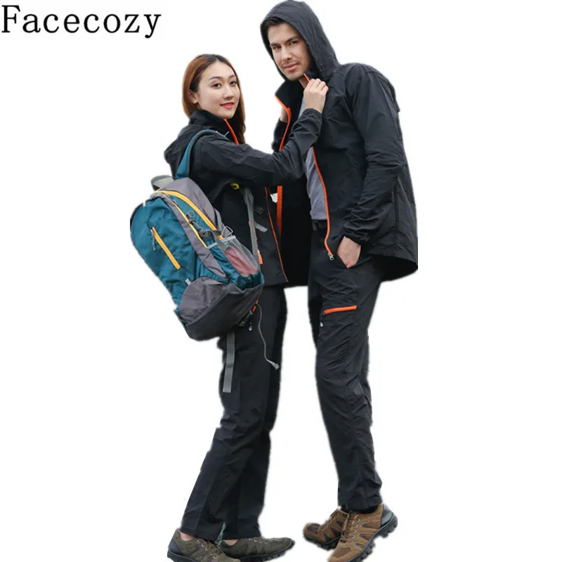 Facecozy для женщин и мужчин летняя рубашка+ брюки быстросохнущая дышащая одежда для рыбалки и охоты спортивные устойчивые к ультрафиолетовому излучению рубашки для скалолазания