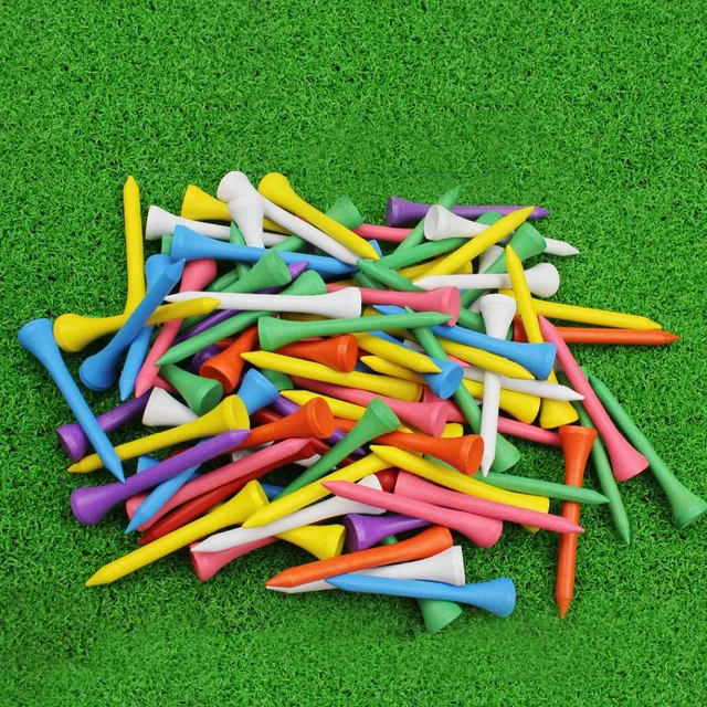 US $4.89 CRESTGOLF 218 Inches 54mm Wooden Golf Tees Golf Wood Tees 100pcspack