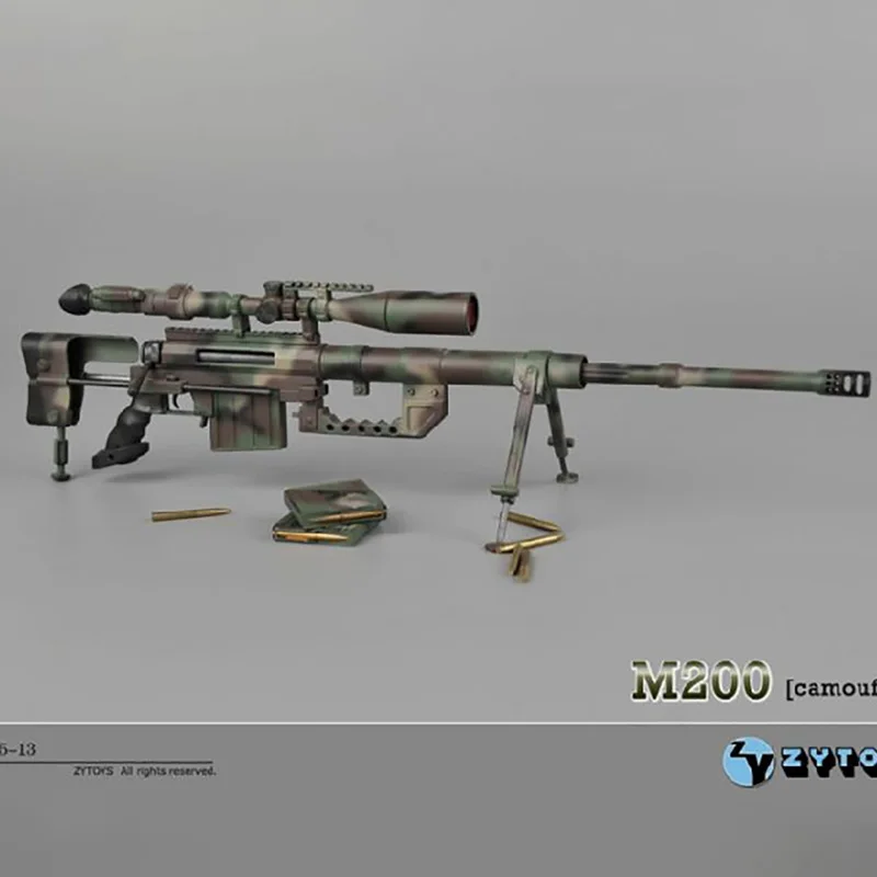 

ZYTOYS 1/6 Scale Soldier Accessories Weapons Model Toys M-200 15-13 Camouflage Rifle Sniper Gun Kids Toys Gifts Collections
