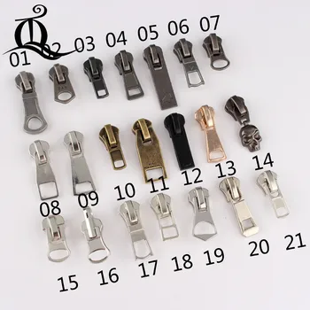 

8# 10pcs High quality metal silver copper zipper head, zipper puller,DIY Zipper Sliders Garment Accessories