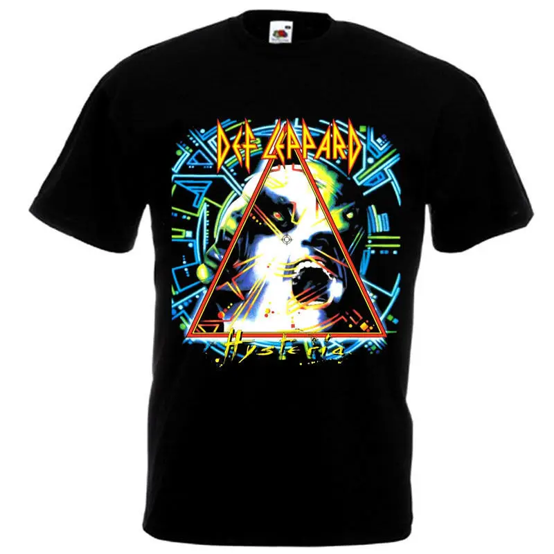 

Def Leppard Hysteria T-shirt Black Poster All Sizes S-3XL Tee Shirt Homme T Shirt Men Funny Hot Sell 2018 Fashion