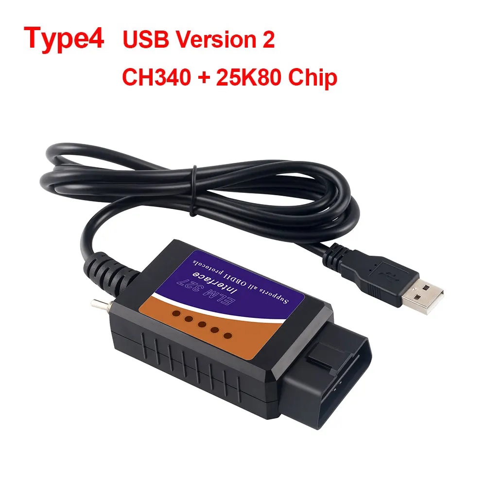 ELM327 Bluetooth V1.5 Wifi USB FTDI чип с переключателем кодов ELM 327 для ford HS CAN и MS CAN OBD2 диагностический инструмент - Цвет: USB version 2