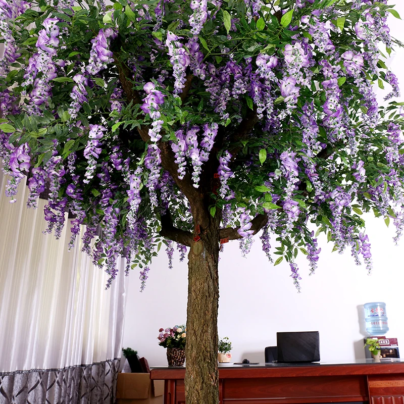 

Real wisteria Large decorative plant of the wisteria tree Wishing tree Hotel plant simulation