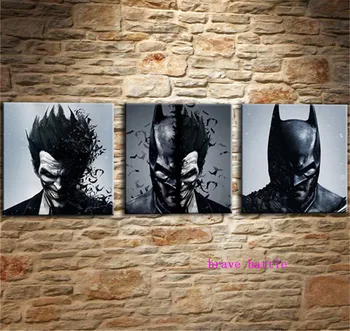 

DC Joker Batman 3 Pieces Canvas Painting Print Living Room Home Decor Modern Wall Art Oil Painting