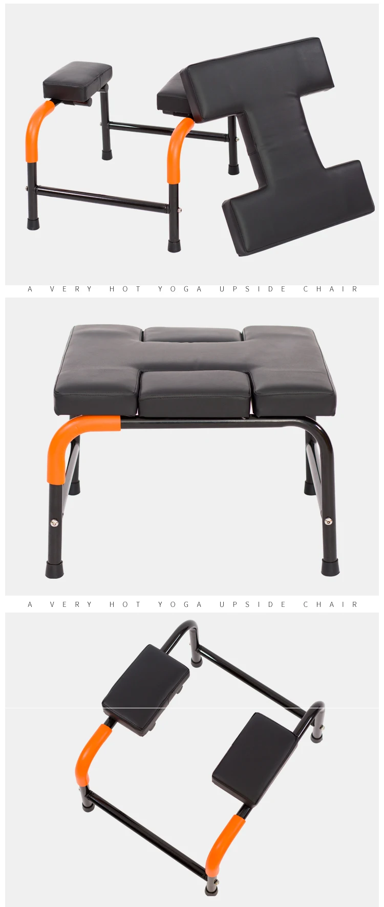 Фитнес Йога помощь перевернутый стул домашний стул для тренажерного зала ручной стул с мягким ковриком на липучке