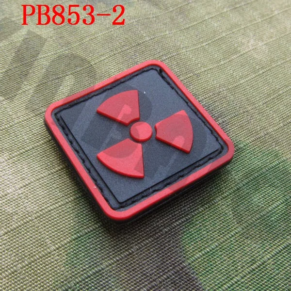 3D ПВХ патч 2* шт Biohazard зонтик с ядерным радиационным Предупреждение лом тактика