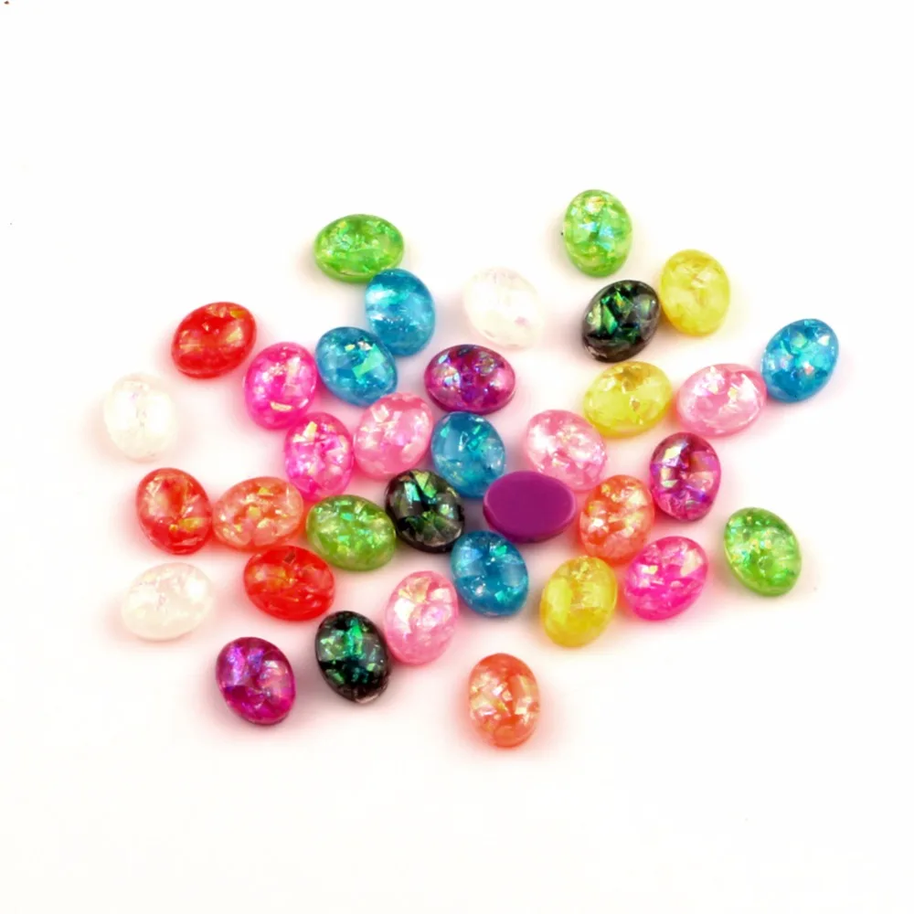 

200Pcs Mixed Resin Bling Oval Decoration Crafts Beads Flatback Cabochon Kawaii Embellishments For Scrapbooking DIY Accessories