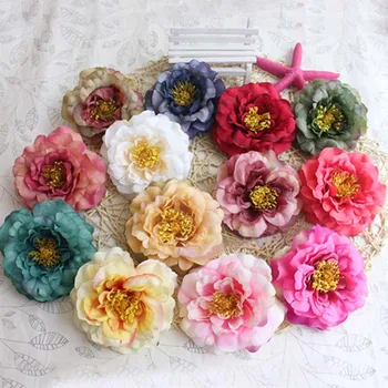 

9-9.5CM Head Large Fake peonies Roses artificial Silk peony Heads,DIY floral arrangements bouquet accessories,Wedding Decoration