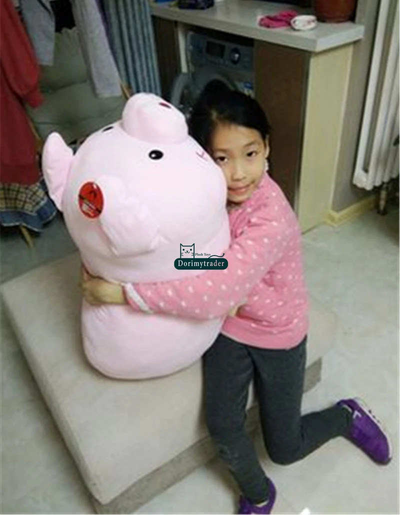 Dorimytrader Big Soft Piggy Plush Toys Giant 35inch Kawaii Stuffed Animal Pig Pillow Doll for Children Gift 90cm Xmas Present DY61338(8)